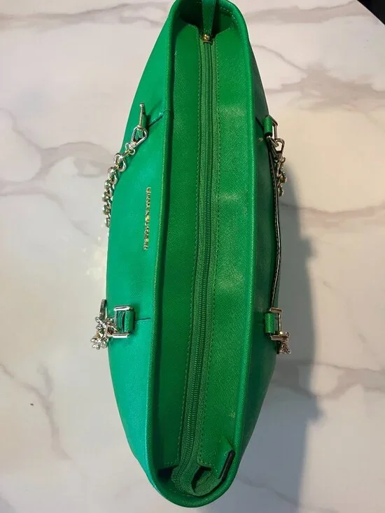 Michael Kors Large Saffiano Leather Palm Green Tote - Picture 10 of 13